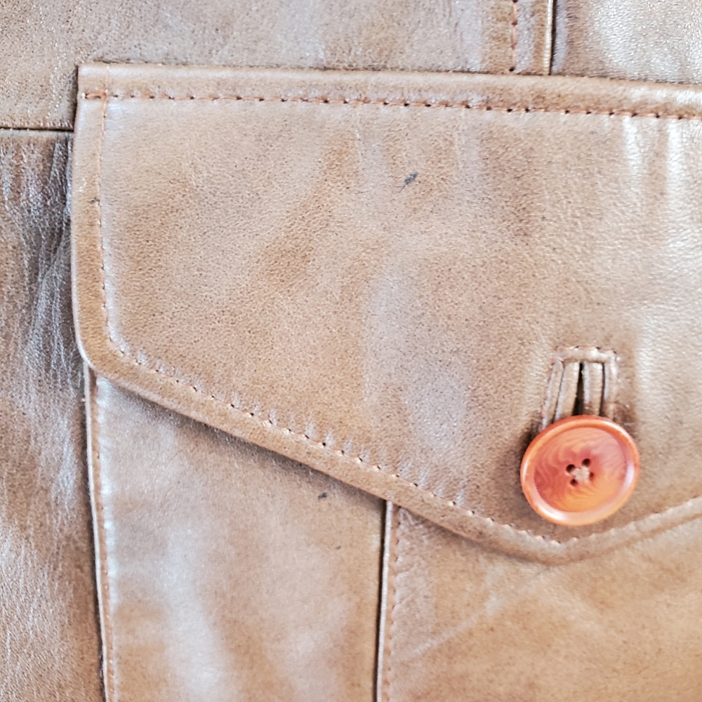 Leathercult Brown Leather Patchwork Jacket 50 - image 6